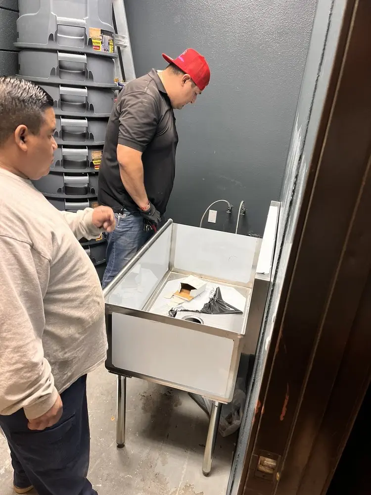 Commercial plumbing and sink installation in Belmont Meadows